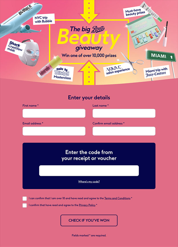 Boots Big Beauty Giveaway promotion