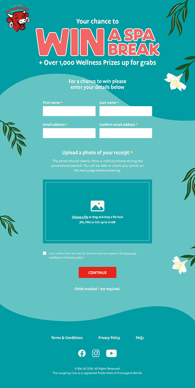 Laughing Cow Win a Spa Break promotion