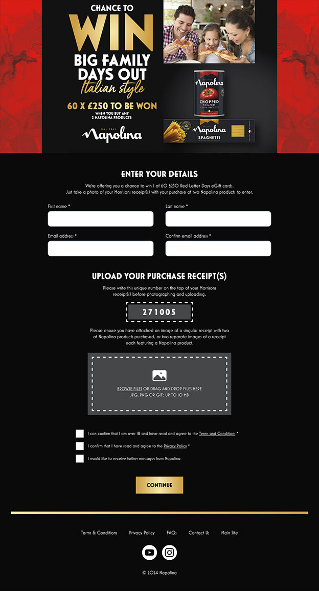 Napolina Morrisons promotion