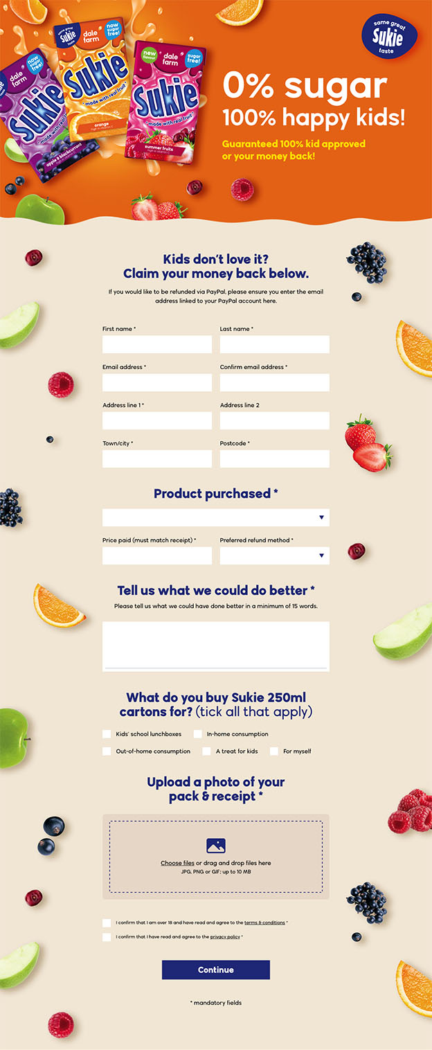 Sukie money back promotion